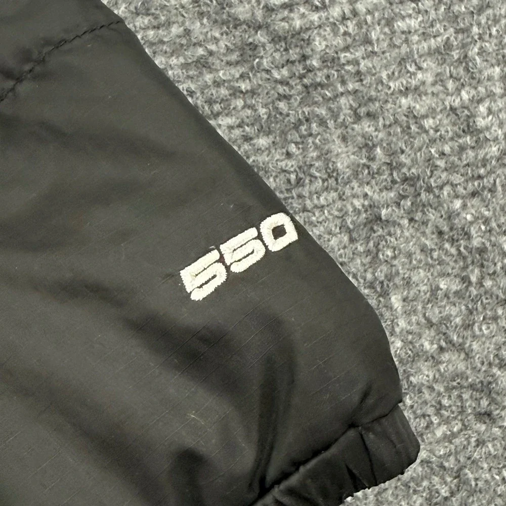 The North Face 550‎ Down Puffer Jacket 4T Black Hooded Insulated Kids